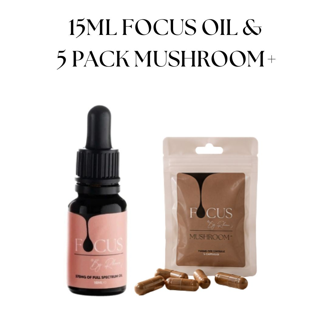 RESET BUNDLE - 15ML FOCUS OIL + 5 MUSHROOM+
