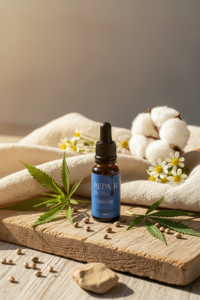 Organic styled REPAIR with very small bottle